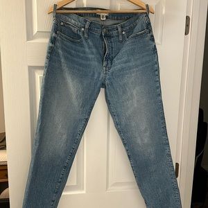 MADEWELL MID-RISE VINTAGE JEAN RAW HEM SIZE 30